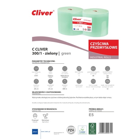 Czyściwo Przemysłowe Zielone LAMIX CLIVER C300/1 2 szt.