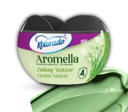 Odświeżacz powietrza w żelu Kolorado Aromella Zielony Wetiver