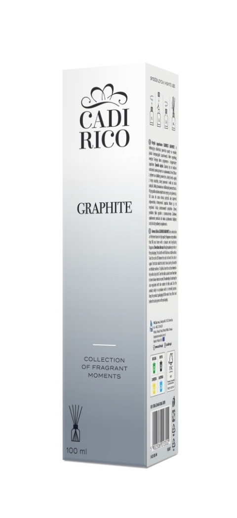 Patyczki Zapachowe Dyfuzor CADIRICO Perfume GRAPHITE