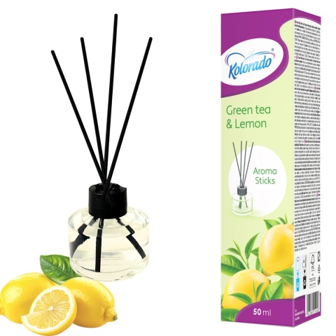 Patyczki Zapachowe Dyfuzor Zapach Zielona Herbata i Cytryna