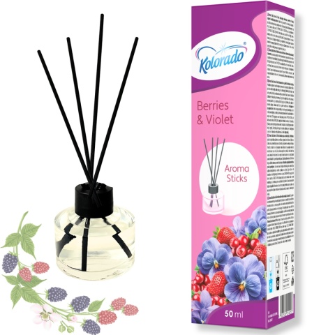 Patyczki Zapachowe Dyfuzor Zapach Leśne Owoce i Fiołek