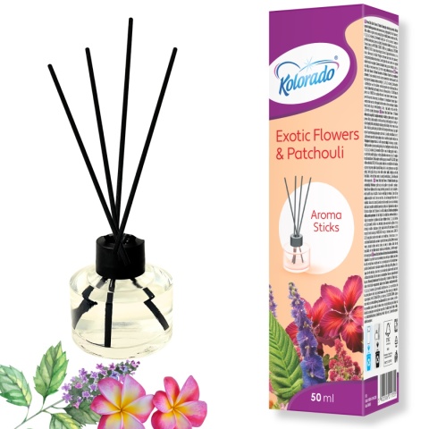 Patyczki Zapachowe Dyfuzor Zapach Kwiatowy i Paczuli