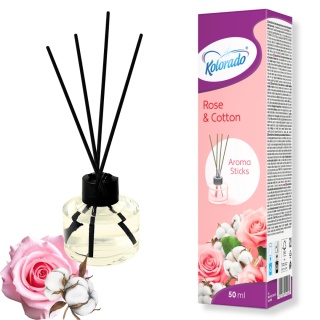 Patyczki Zapachowe Dyfuzor Zapach Róża i Bawełna