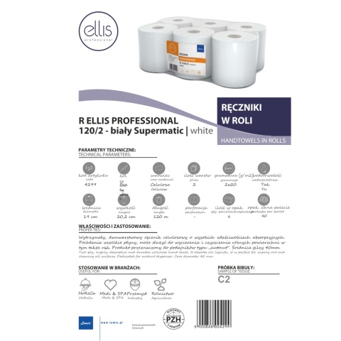 Ręcznik papierowy LAMIX Ellis Professional R120/2 SUPERMATIC Autocut 6 szt.
